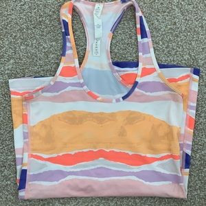 Lululemon colorful striped athletic tank